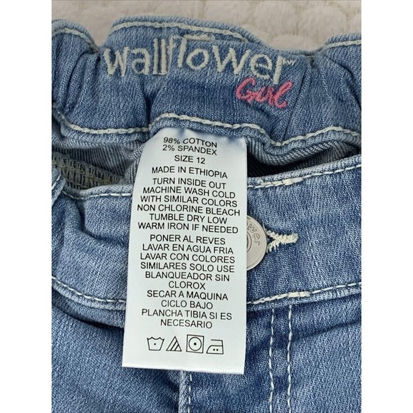 Wallflower Girls light Jeans sz 12 - Distressed - Picture 3 of 4